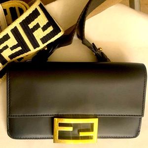 Fendi baugette flat bag